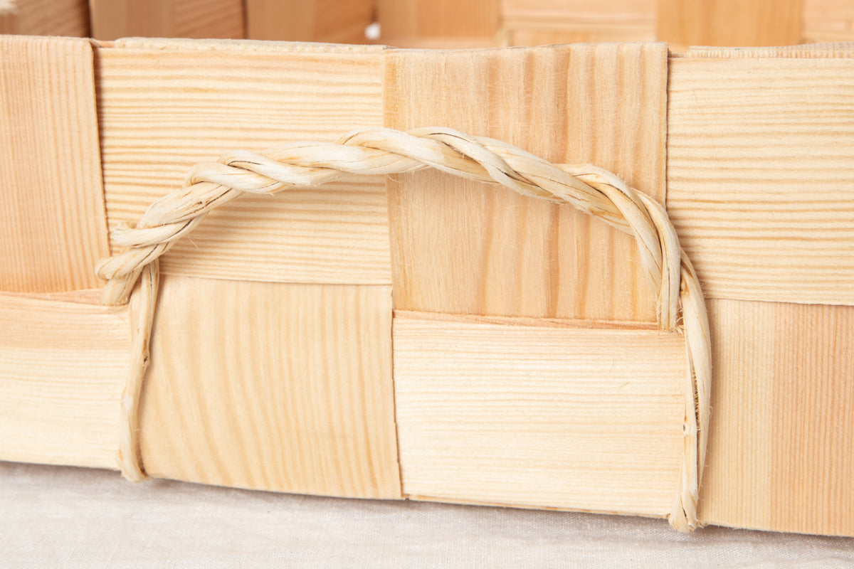 Organizing basket with handle “Rectangle” / Pine / EST 330735-1