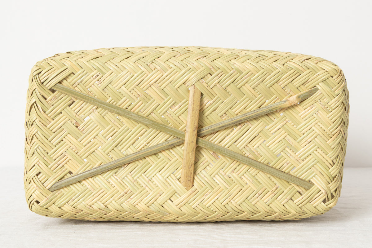 Shopping basket S -vinyl handle- / Suzu bamboo / Iwate-JPN 210111-1
