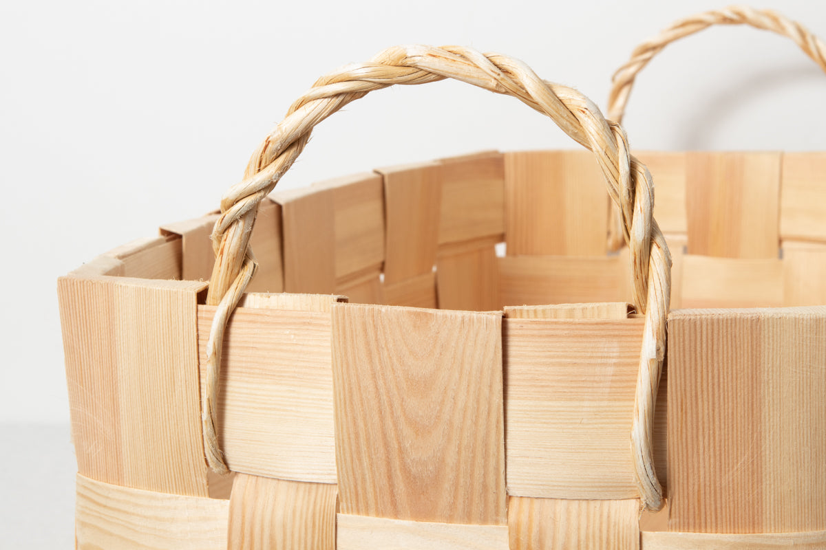 Laundry basket L / Pine / EST 330722-3
