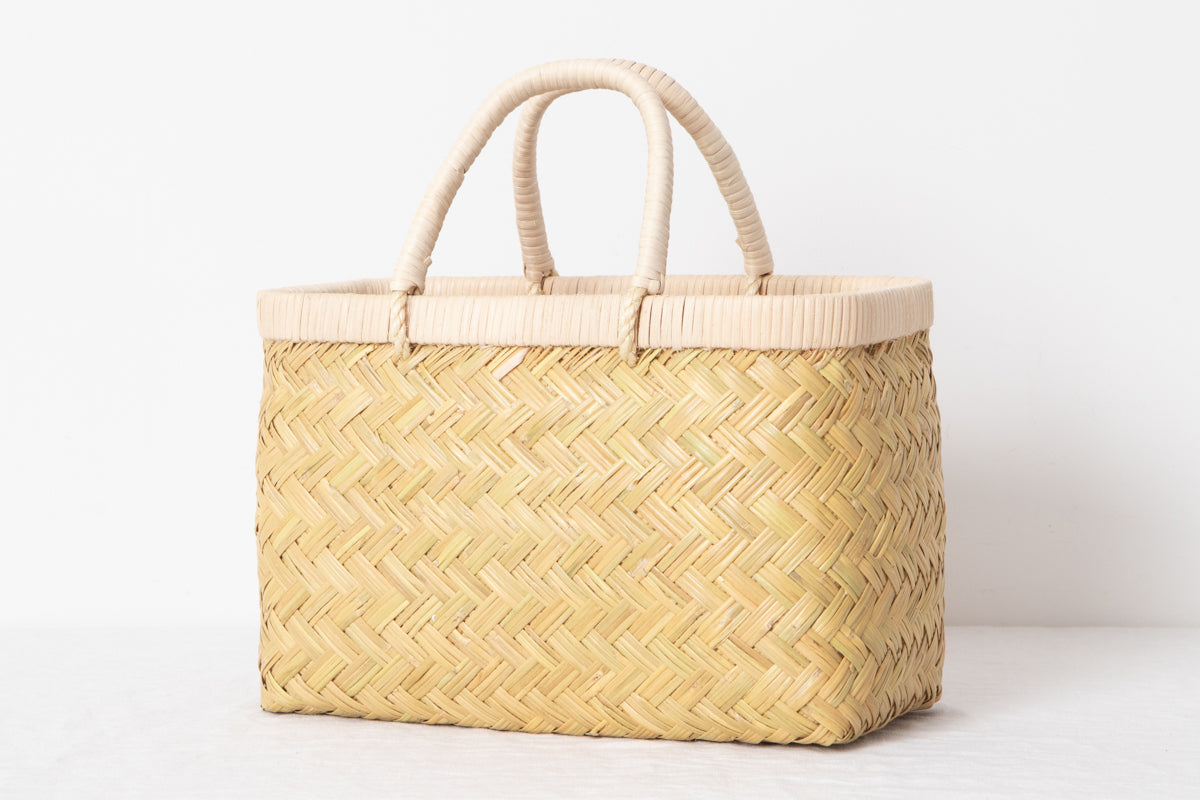 Market Basket Rattan Handle S / Suzutake Bamboo / Iwate-JPN 450816-1