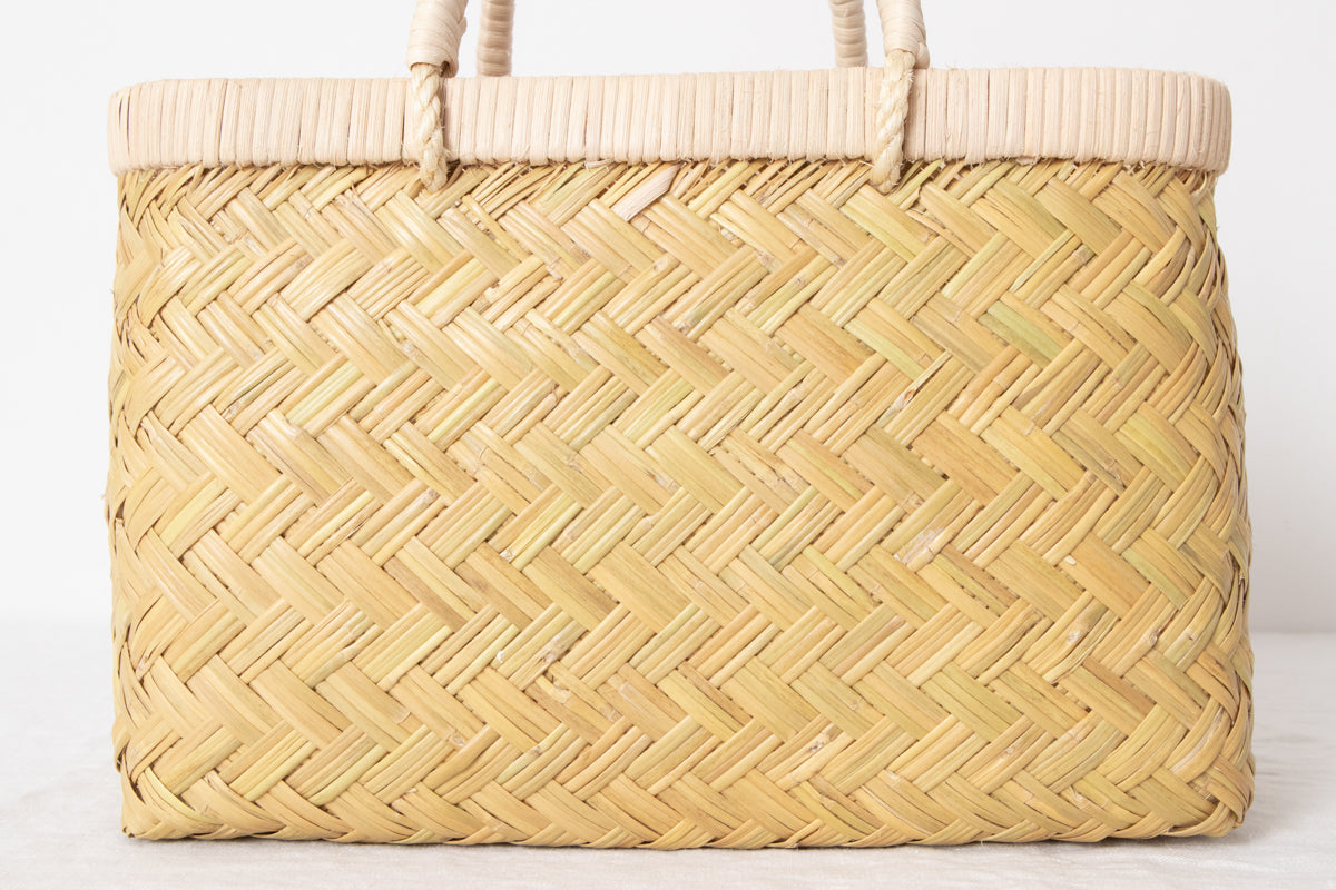 Shopping basket S -rattan handle- / Suzu bamboo / Iwate-JPN 450816-1