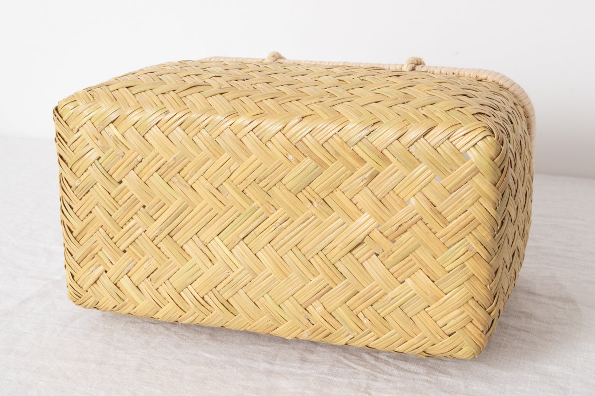 Shopping basket S -rattan handle- / Suzu bamboo / Iwate-JPN 450816-1