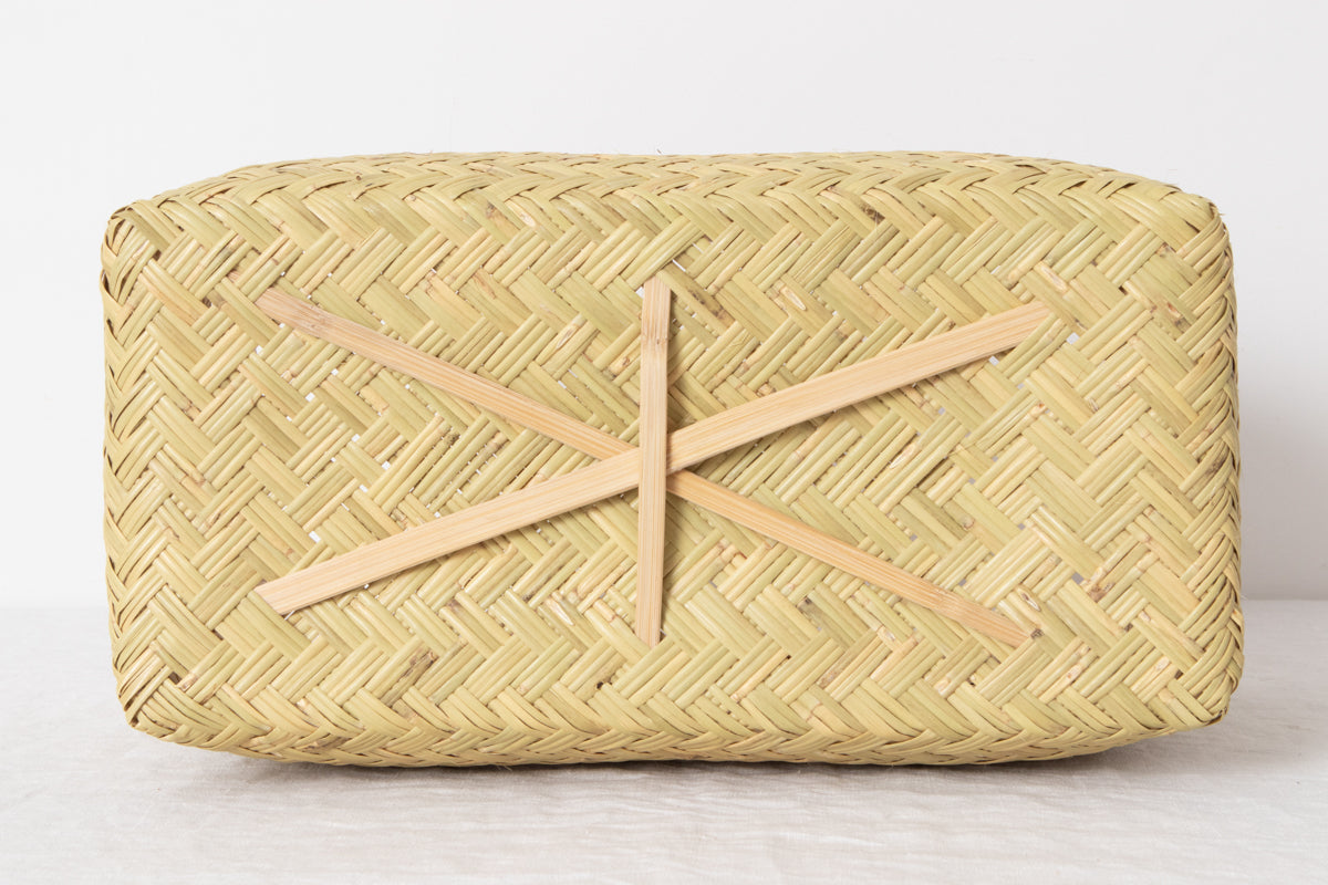 Shopping basket M -vinyl handle- / Suzu bamboo / Iwate-JPN 450810-1
