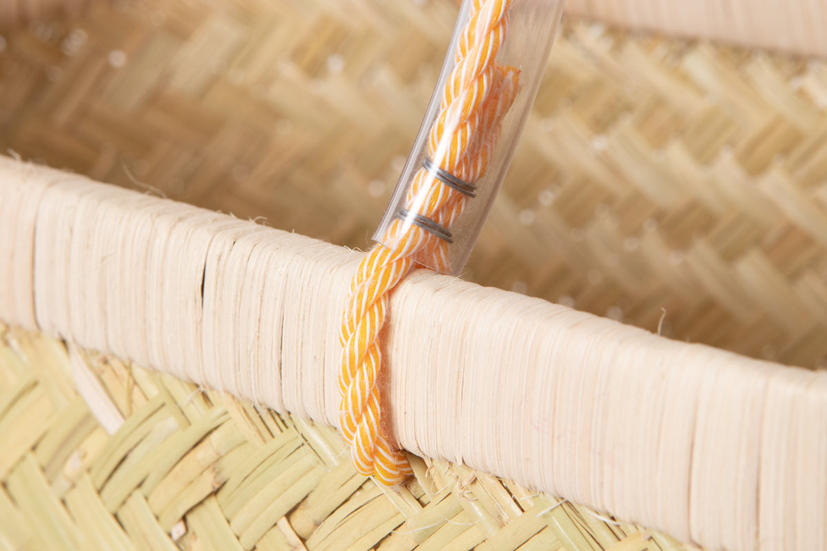 Shopping basket M -vinyl handle- / Suzu bamboo / Iwate-JPN 450810-1