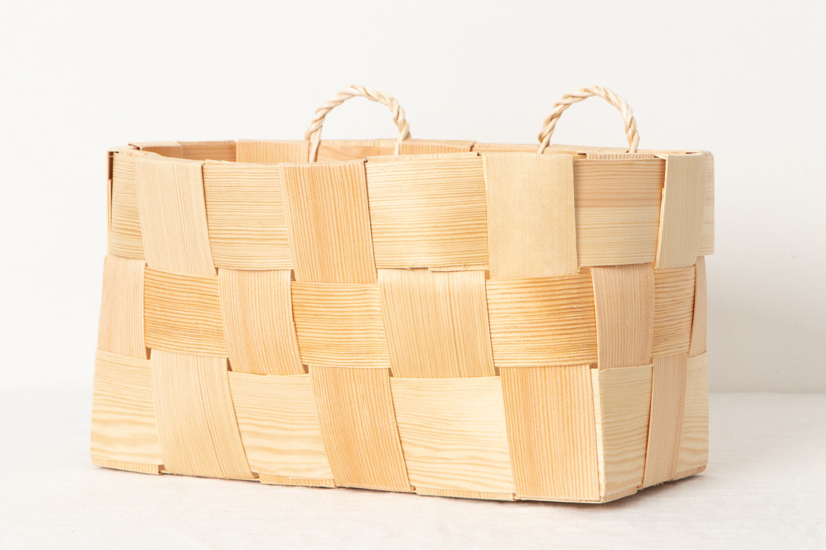 Wall basket -double ring- / Pine / EST 330706-1