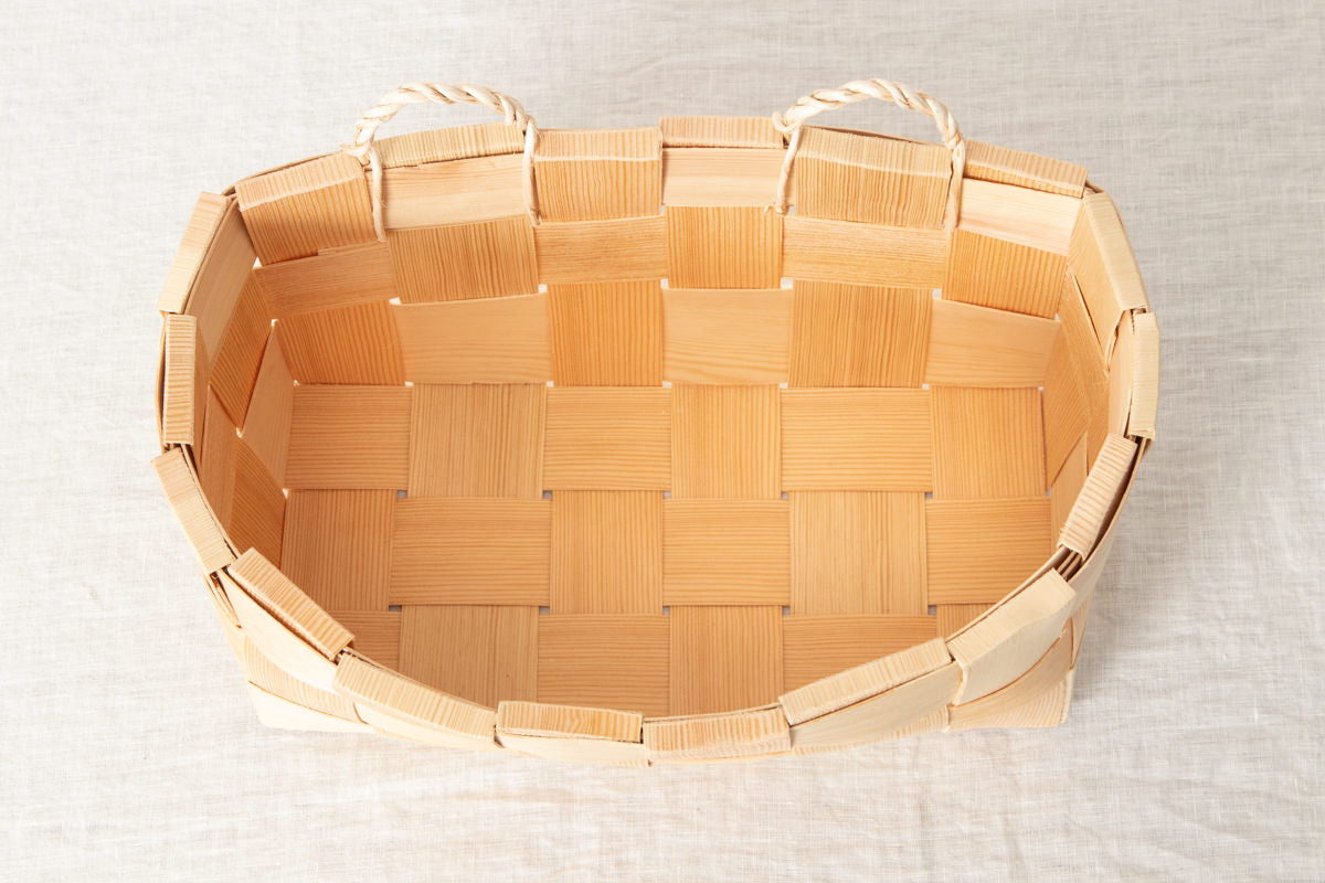 Wall basket -double ring- / Pine / EST 330706-1
