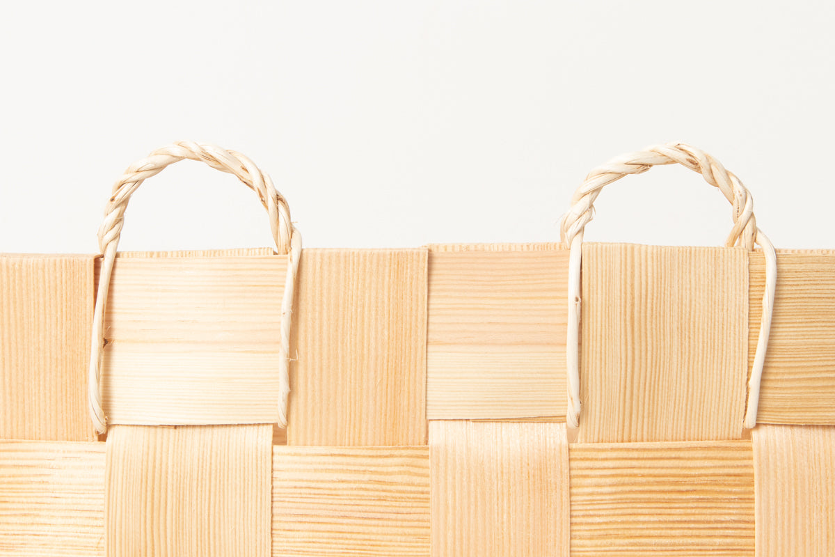 Wall basket -double ring- / Pine / EST 330706-1