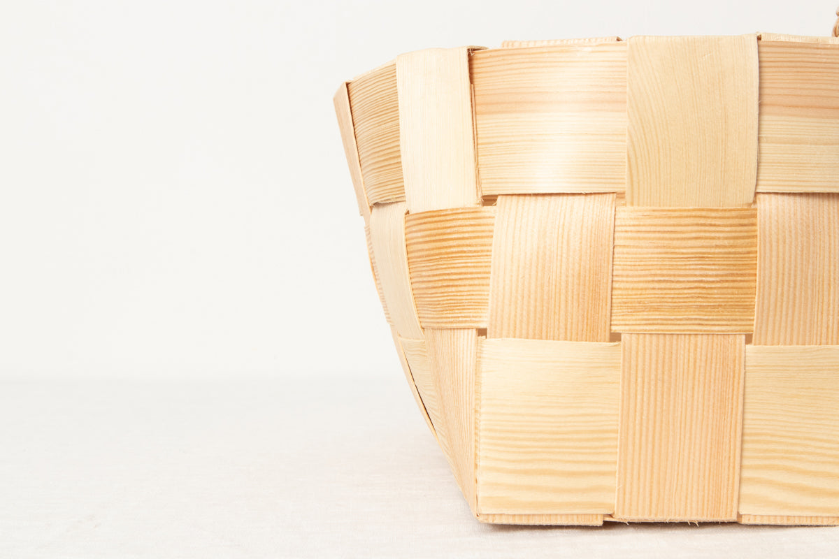 Wall basket -double ring- / Pine / EST 330706-1