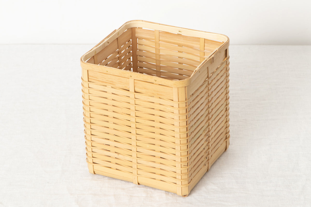 Wastepaper basket S / White bamboo / Kagoshima-JPN 211207-1