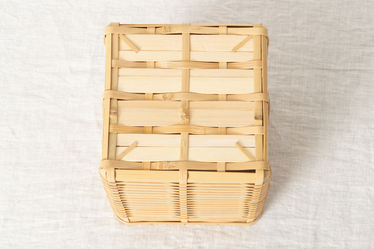 Wastepaper basket S / White bamboo / Kagoshima-JPN 211207-1