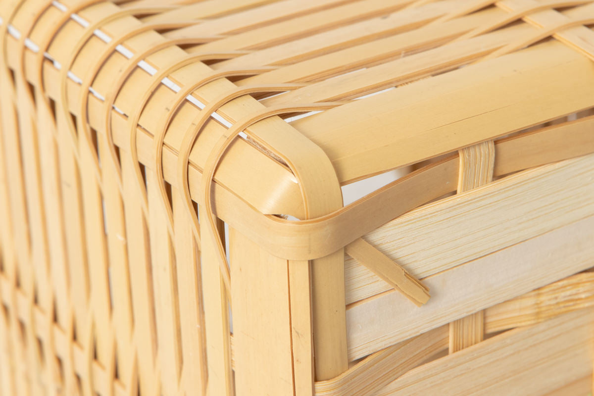 Wastepaper basket S / White bamboo / Kagoshima-JPN 211207-1