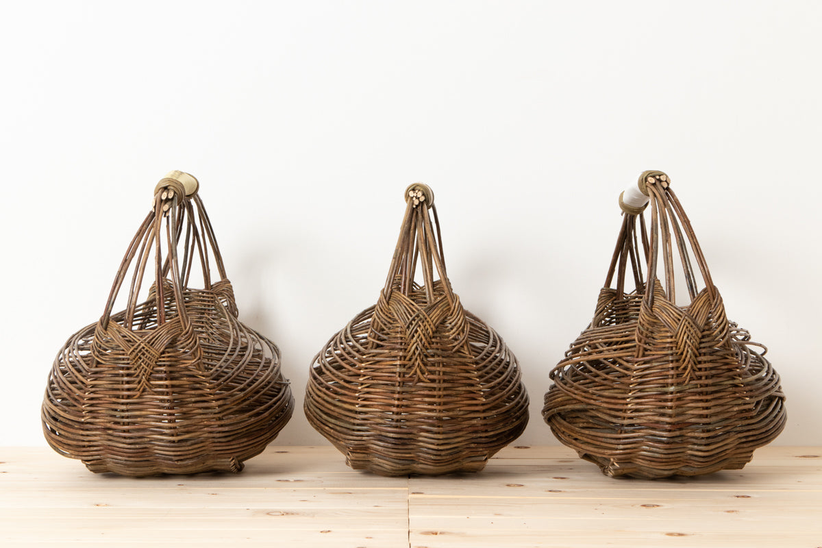 Zarzo basket 3 colors of handle / Willow / FRA 330801
