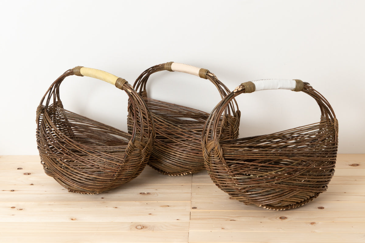 Zarzo basket 3 colors of handle / Willow / FRA 330801