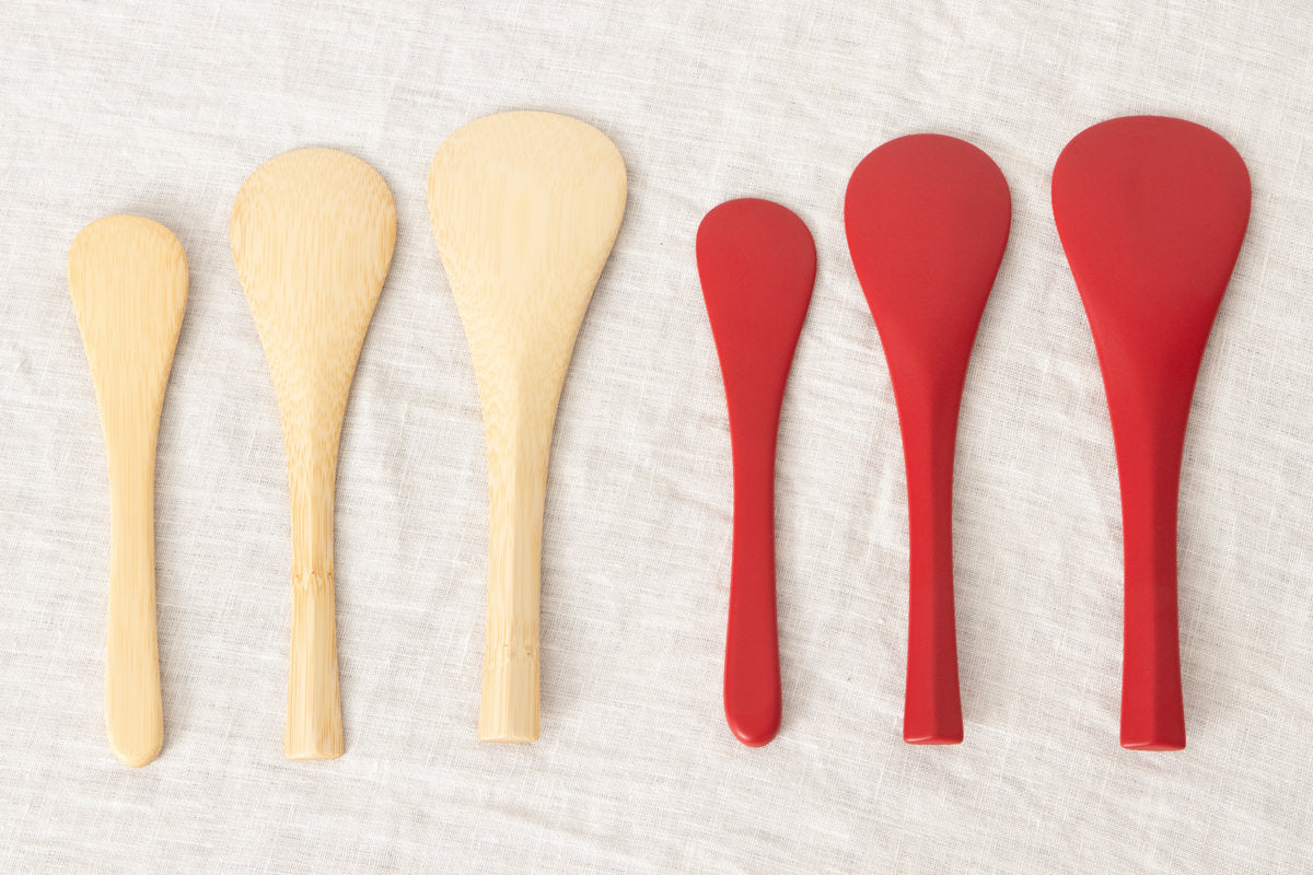Rice scoop S, M, L / Natural, Red / Mōsō bamboo / Ōita-JPN 211121