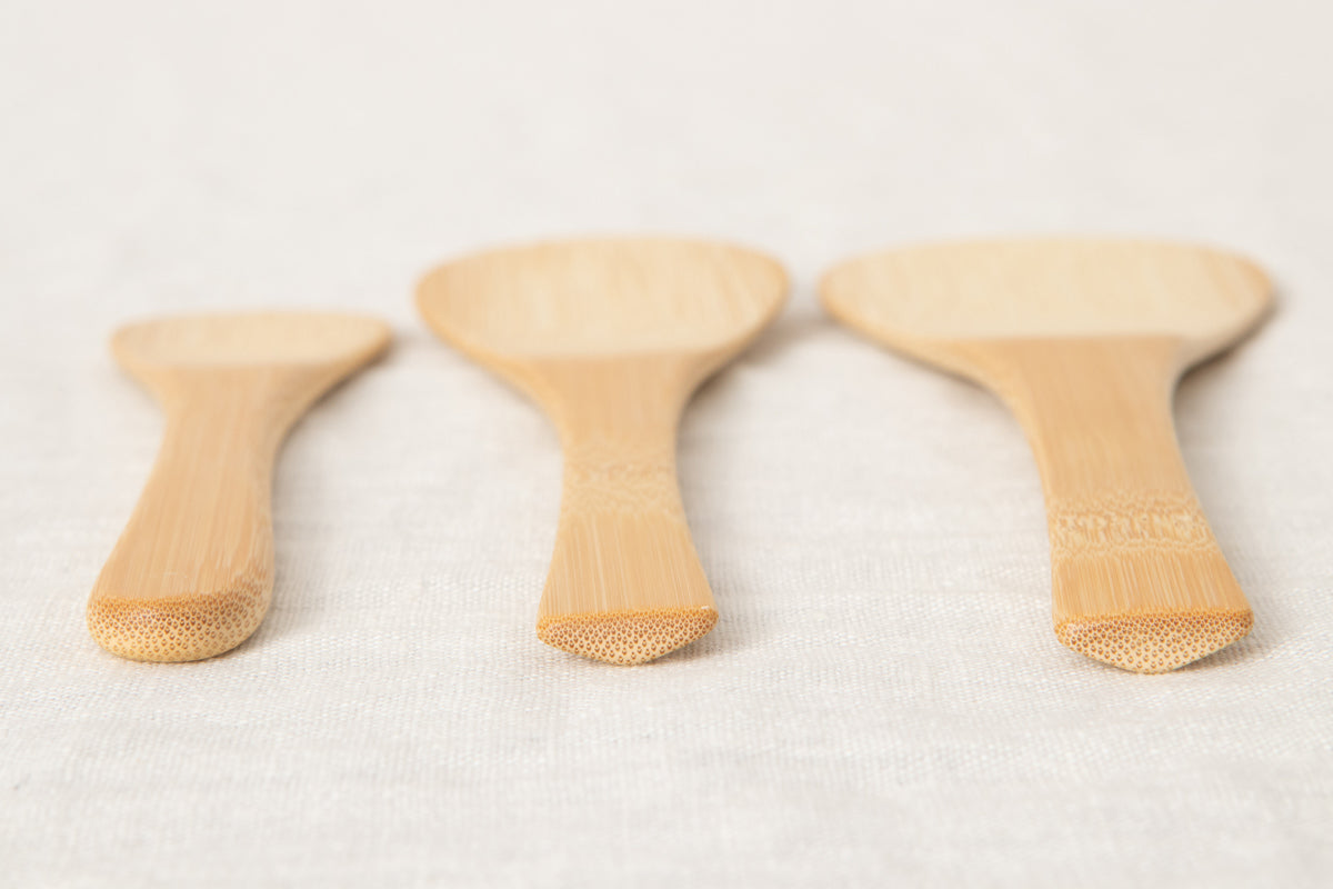 Rice scoop S, M, L / Natural, Red / Mōsō bamboo / Ōita-JPN 211121