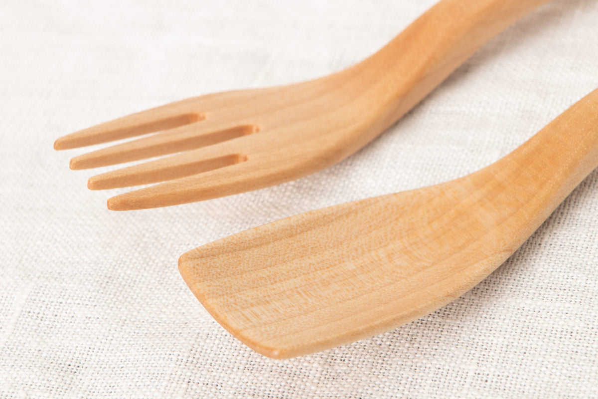 Sweets Fork, Spoon / Natural, Red / Japanese cherry birch / Ōita-JPN 211153