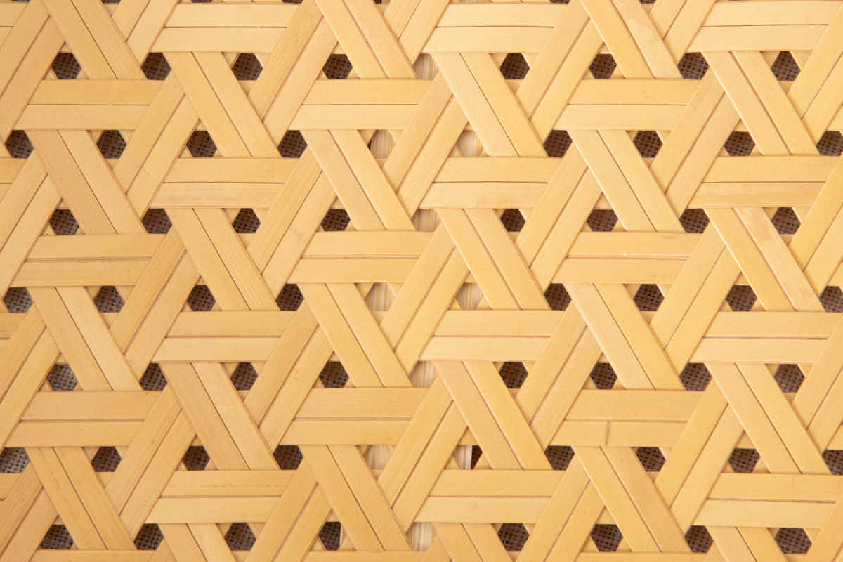 Serving Basket “Rinko Weave” / White Bamboo / Tochigi-JPN 350105-1