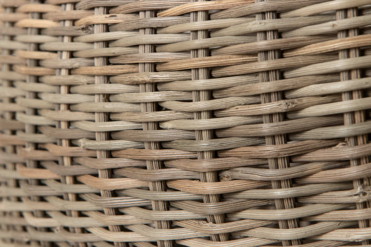 Rounded Basket with Handle / Gray Akebi Vine / Nagano-JPN 311252-1