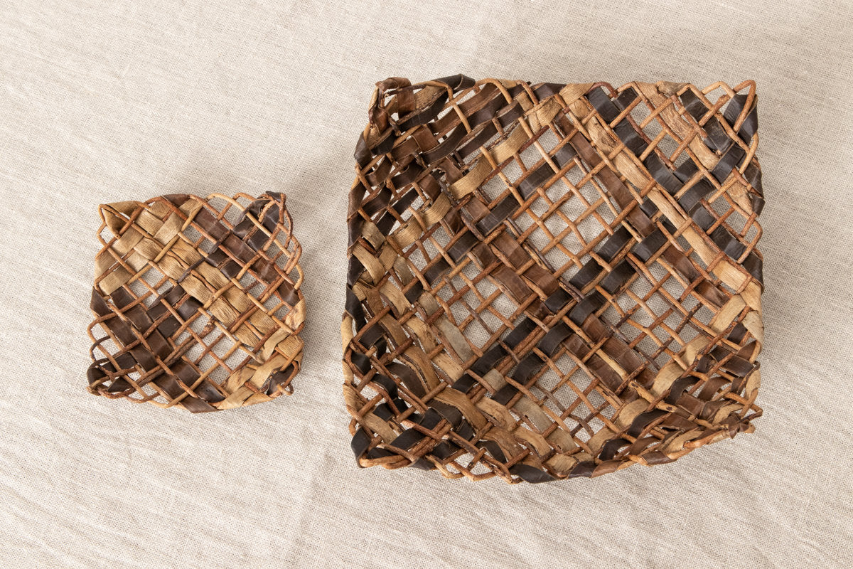 Square tray S, L / Akebi vine, Walnut / Yamagata-JPN 311429