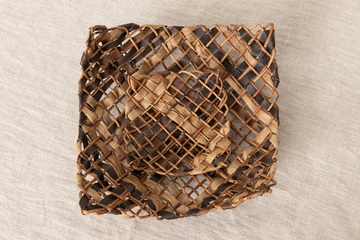 Square tray S, L / Akebi vine, Walnut / Yamagata-JPN 311429