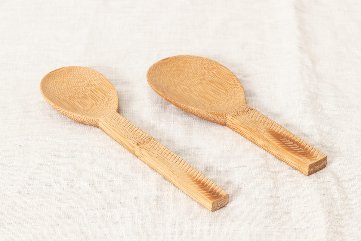 Server Spoon “Herringbone” / Smoked Bamboo / Kochi-JPN 321222