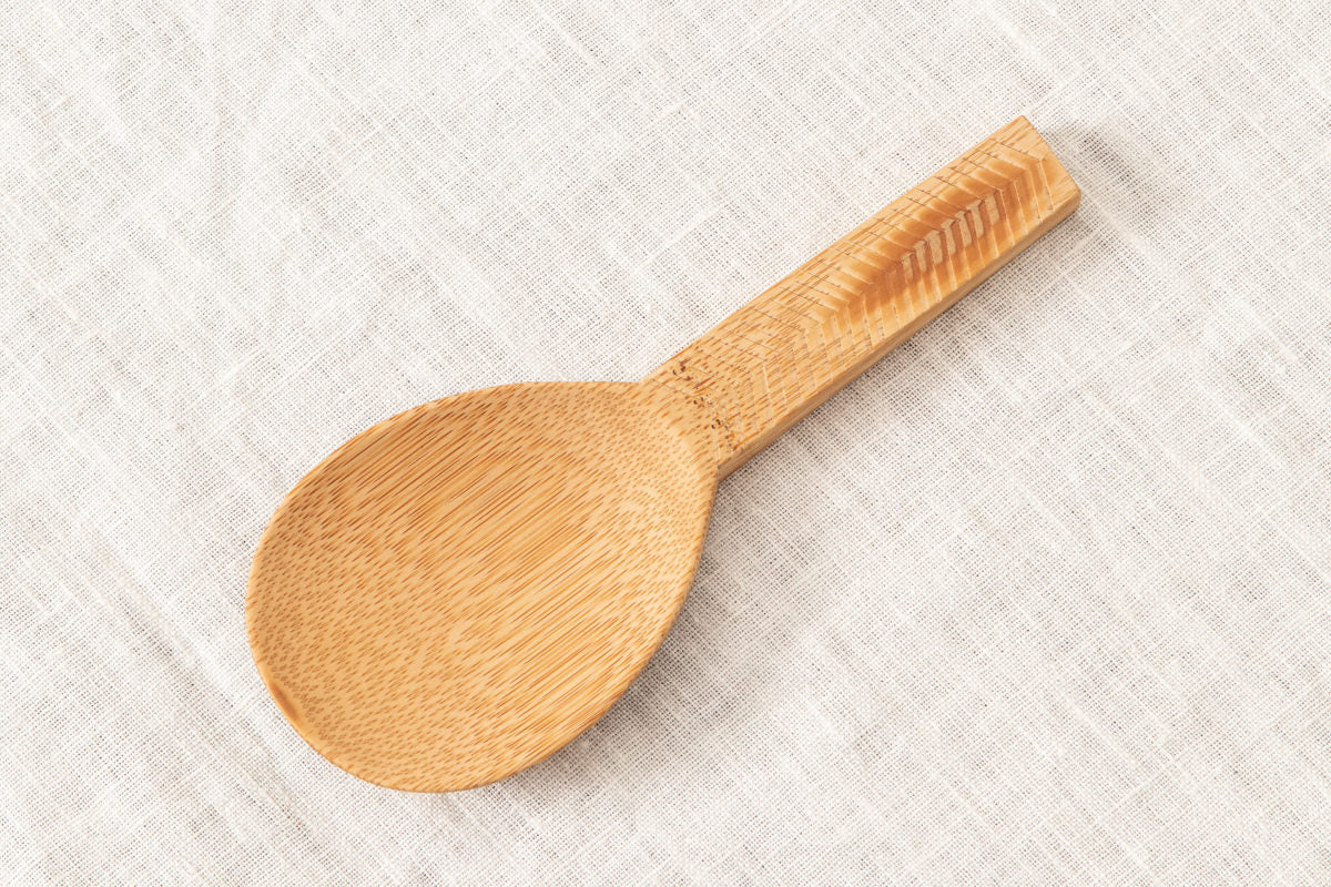 Server Spoon “Herringbone” / Smoked Bamboo / Kochi-JPN 321222