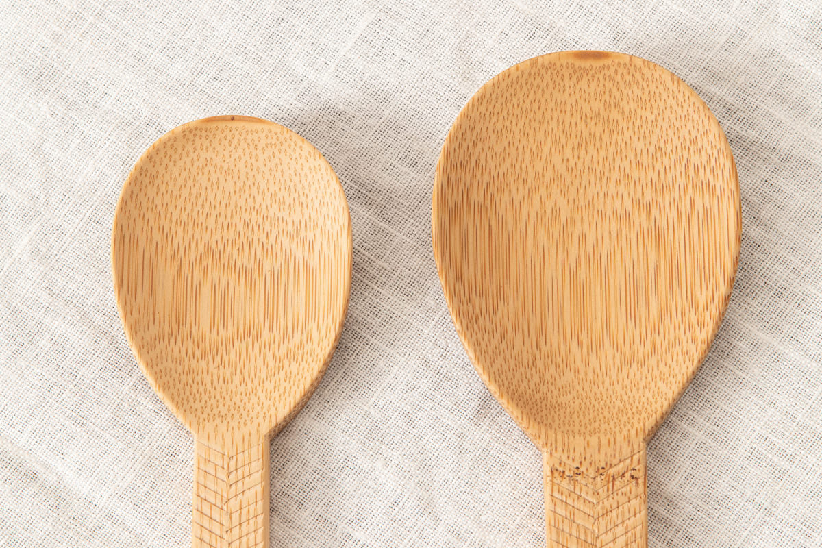 Server Spoon “Herringbone” / Smoked Bamboo / Kochi-JPN 321222