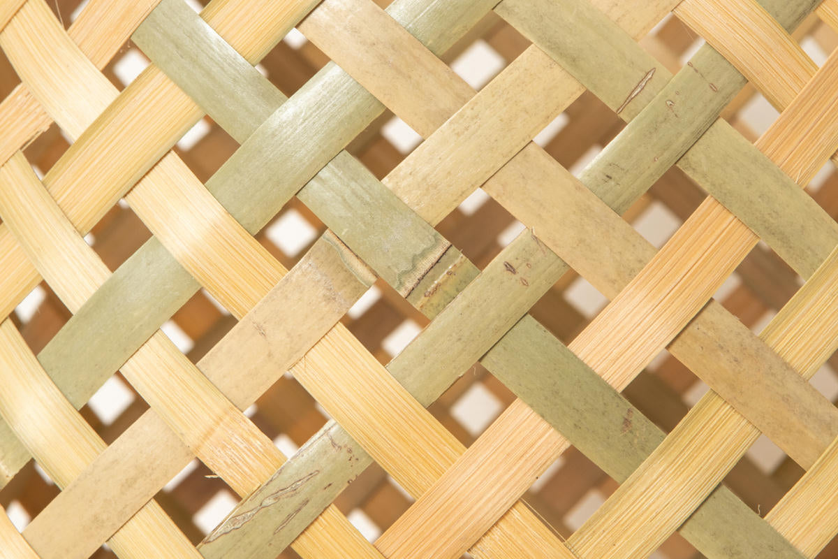 Yotsume Weave Round Basket “Mekai” / Madake Bamboo / Ibaraki-JPN 330611