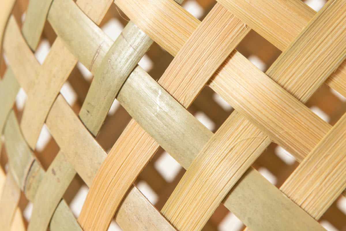 Yotsume Weave Round Basket “Mekai” / Madake Bamboo / Ibaraki-JPN 330611