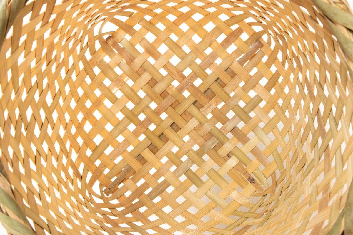 Yotsume Weave Round Basket “Mekai” / Madake Bamboo / Ibaraki-JPN 330611