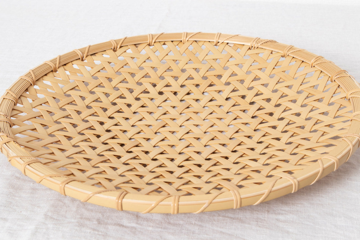愛知県/真竹(白竹) 盛り皿 亀甲編み 35cm・39cm 2サイズ 251107