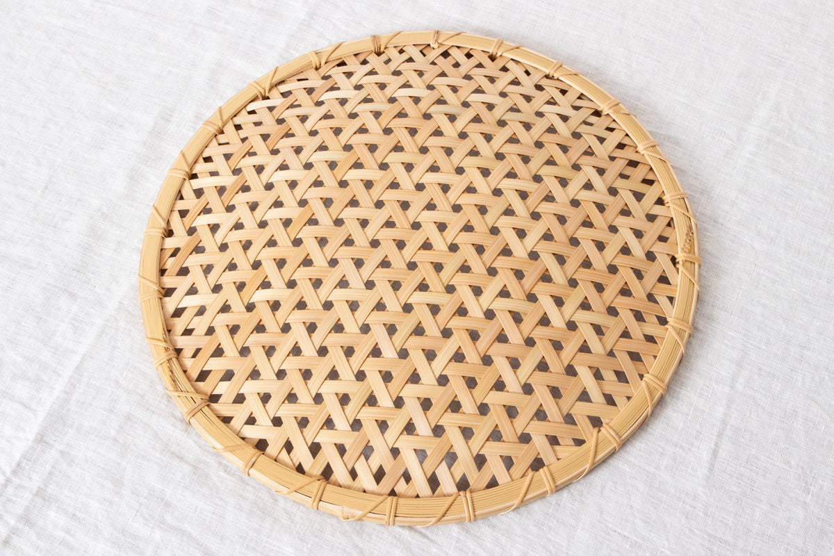 愛知県/真竹(白竹) 盛り皿 亀甲編み 35cm・39cm 2サイズ 251107