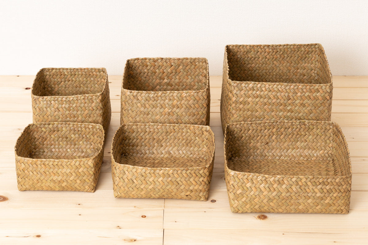Compact organaizing basket with lid “Cube” S, M, L / Kachū /THA 3115128