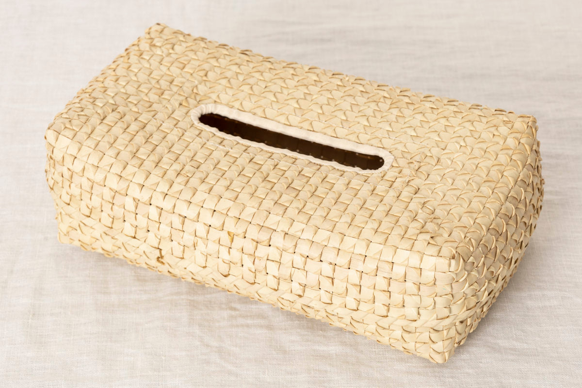 Kottan Tissue Box “Natural” / Palm leaf / IND 330903-1