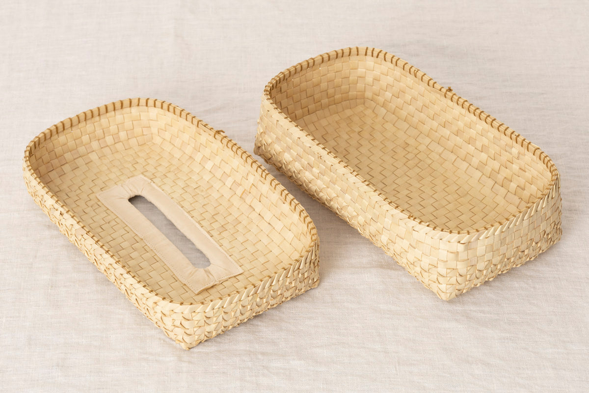 Kottan Tissue Box “Natural” / Palm leaf / IND 330903-1