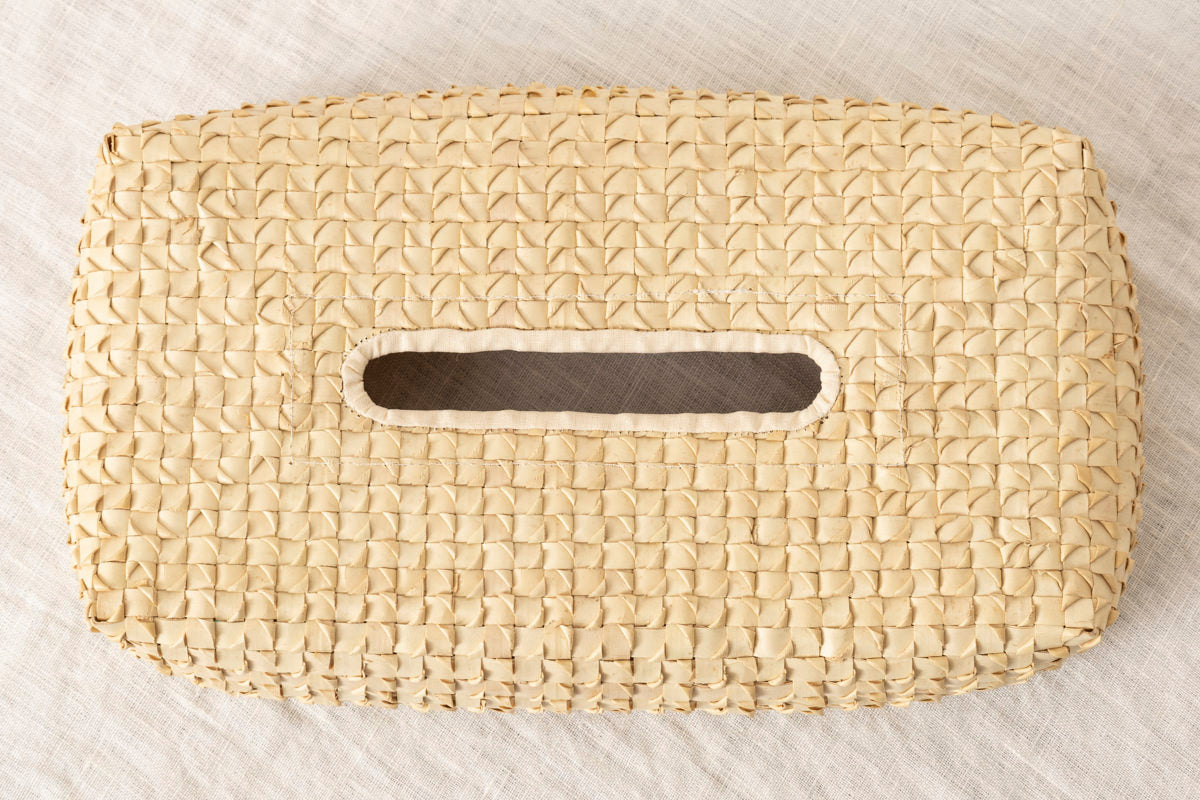 Kottan Tissue Box “Natural” / Palm leaf / IND 330903-1