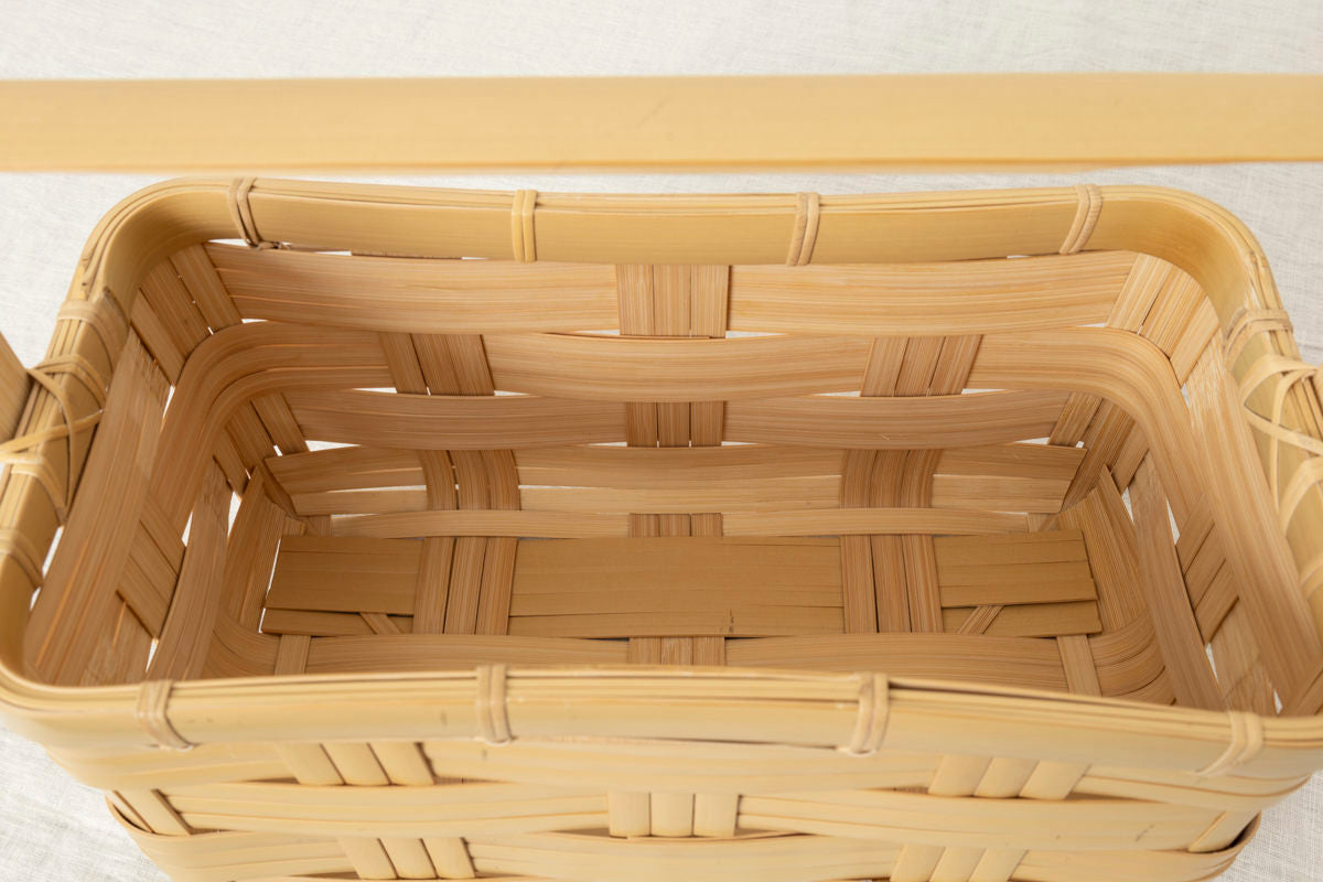 大分県/真竹(白竹) brick basket 121801-1