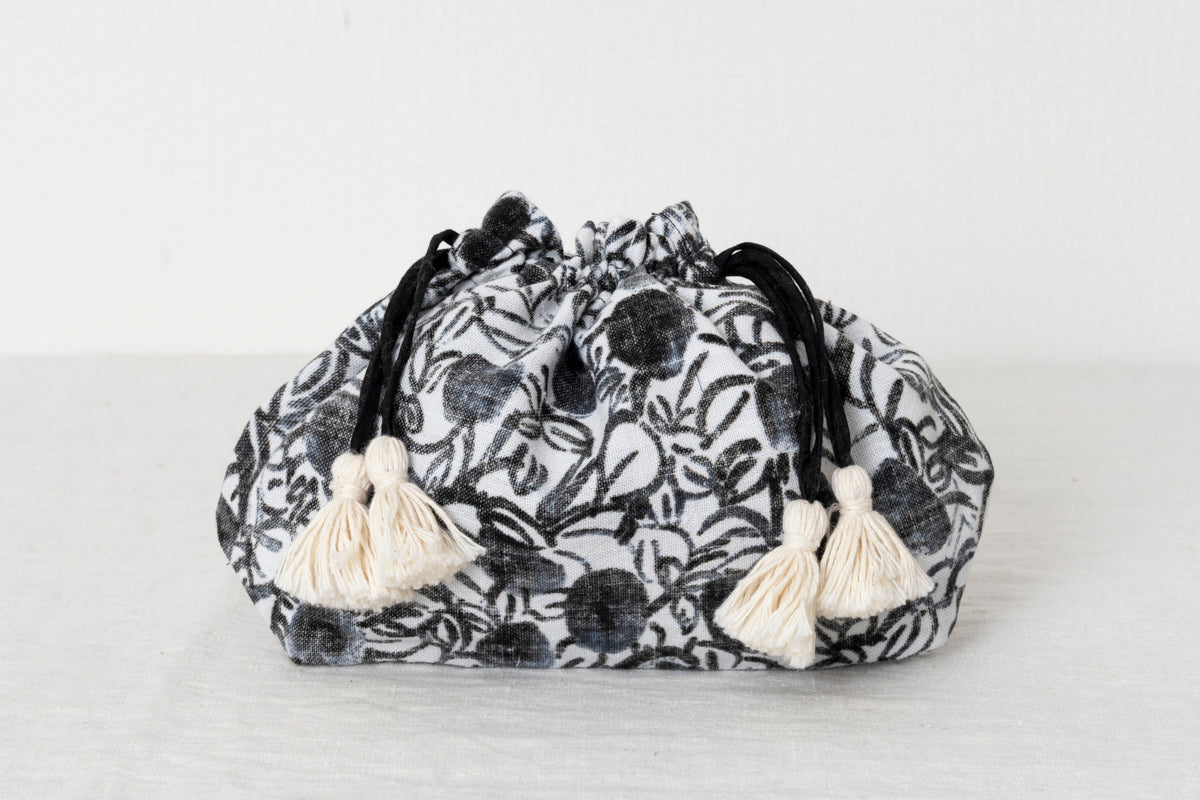 インド/カディ OX Printed Drawstring Bag Blaoga Mono S・L 2サイズ 330919