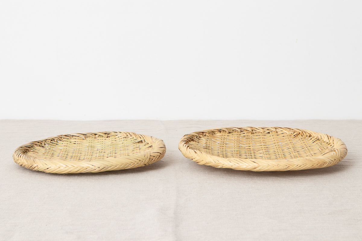 Round plate(colander) S, M / Suzu bamboo / Iwate-JPN 210112