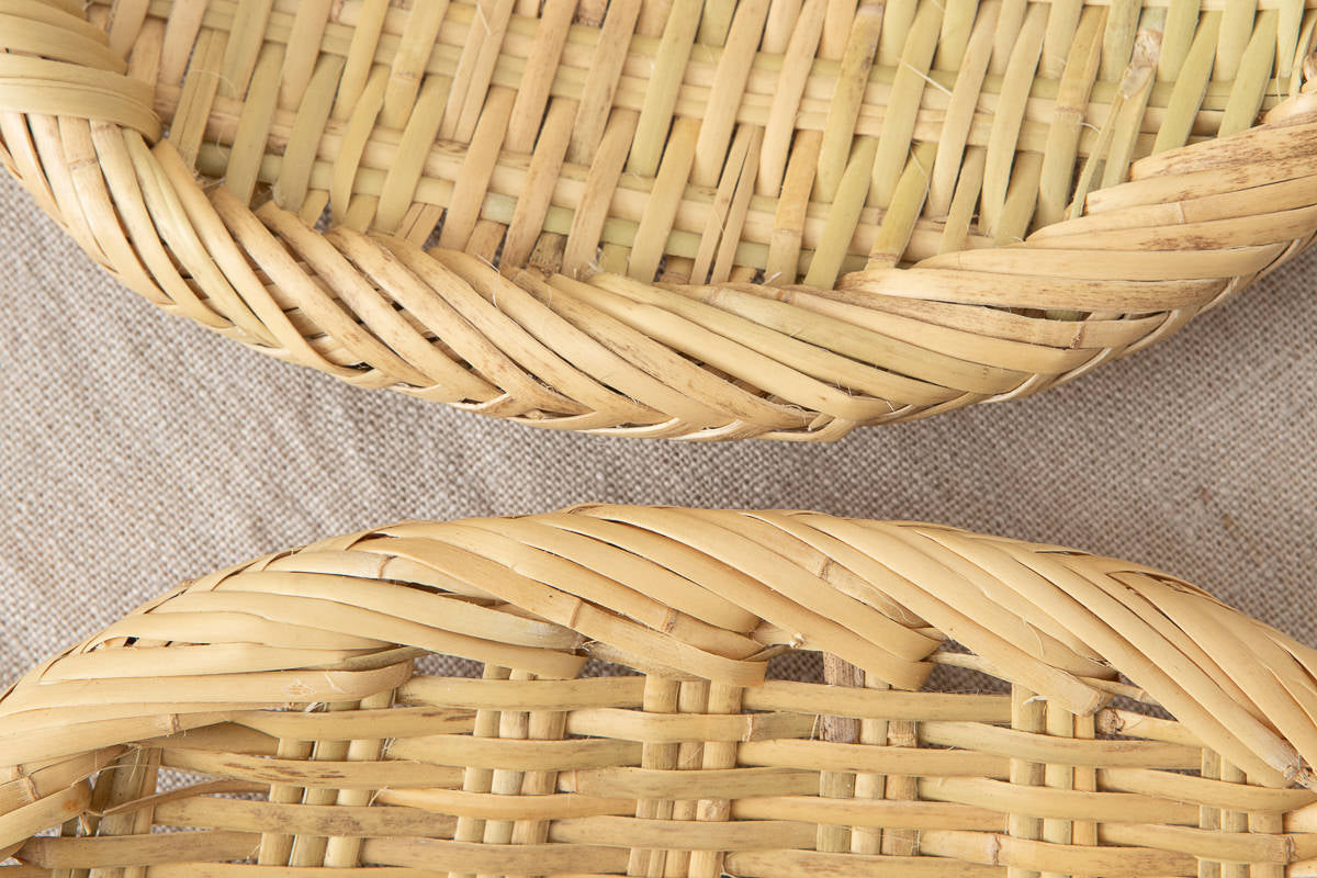 Round plate(colander) S, M / Suzu bamboo / Iwate-JPN 210112