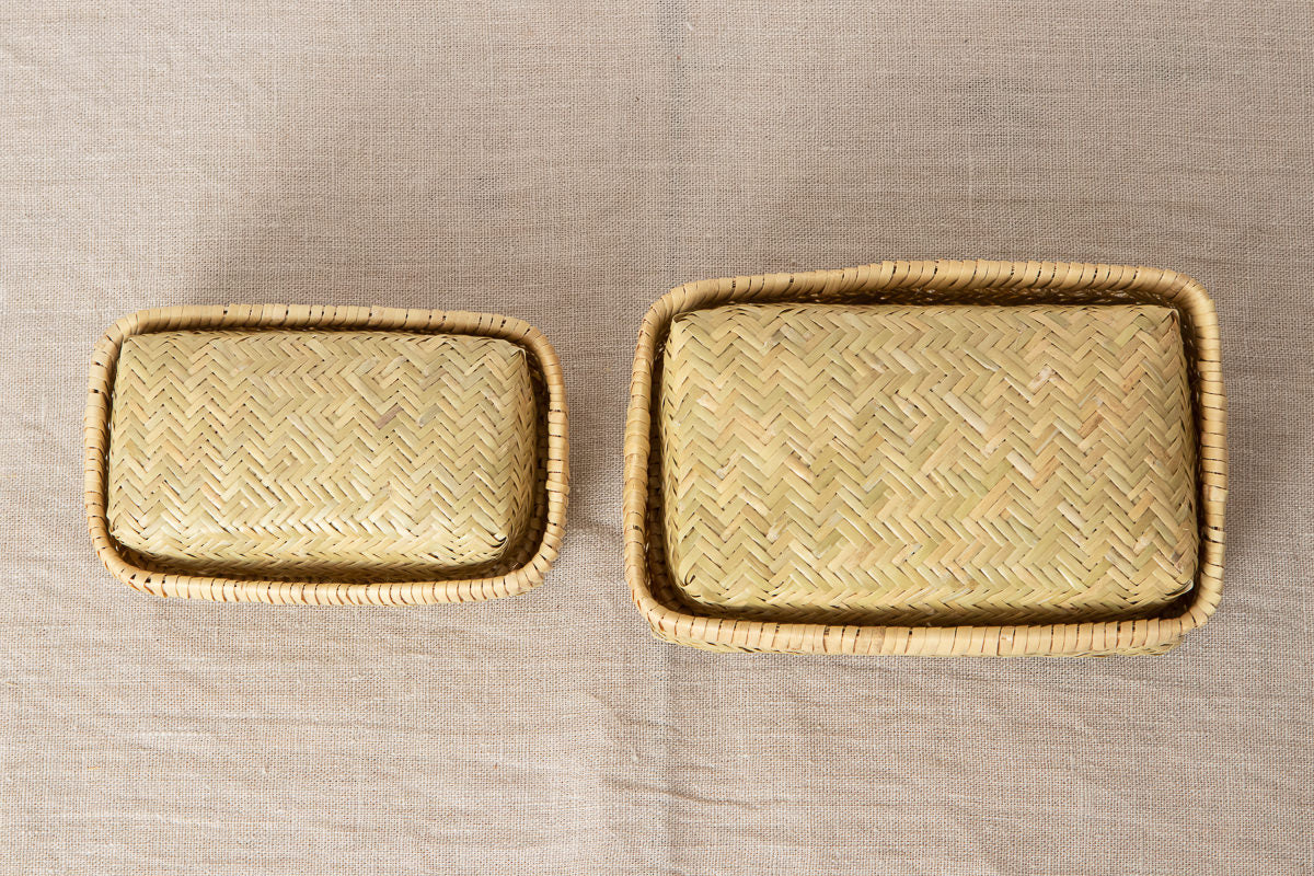 Lunch basket “Rectangle” -B type- / Suzu bamboo / Iwate-JPN 450815