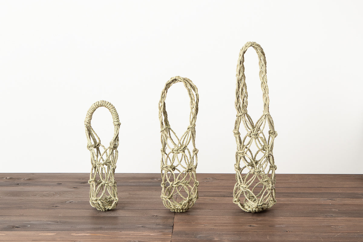 Bottle basket S, M, L / “Igusa” rush / Okayama-JPN 330311