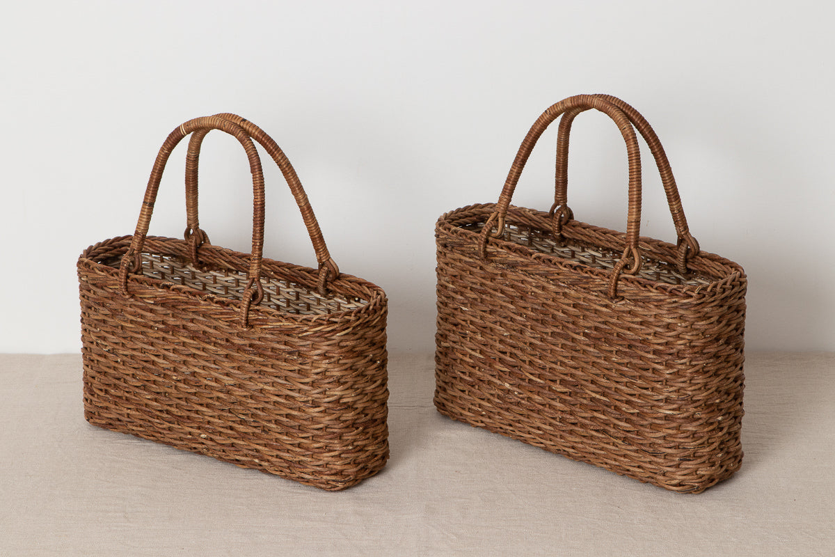 Hand bag “Matsuba” M, L / Brown Akebi vine / Nagano-JPN 311224