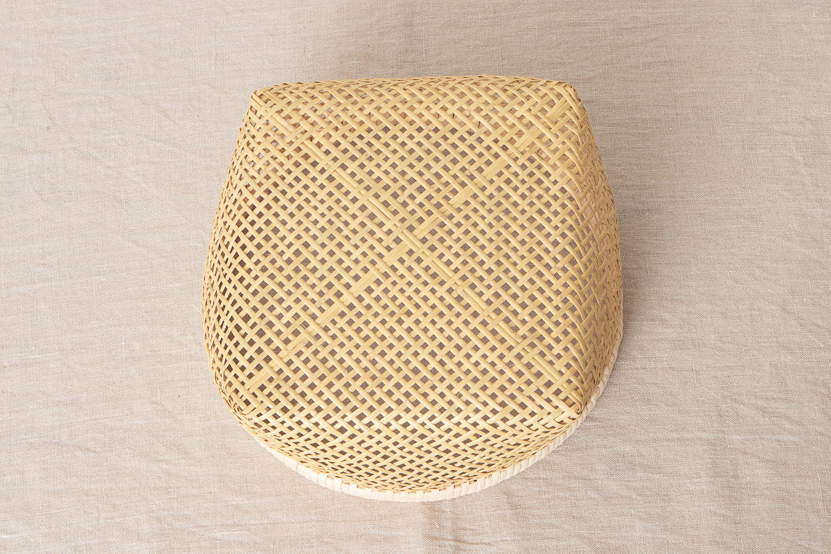 Round basket -open weave- / Suzu bamboo / Iwate-JPN 450808-1