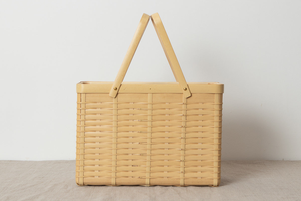 Magazine basket / White bamboo / Kagoshima-JPN 321108-1
