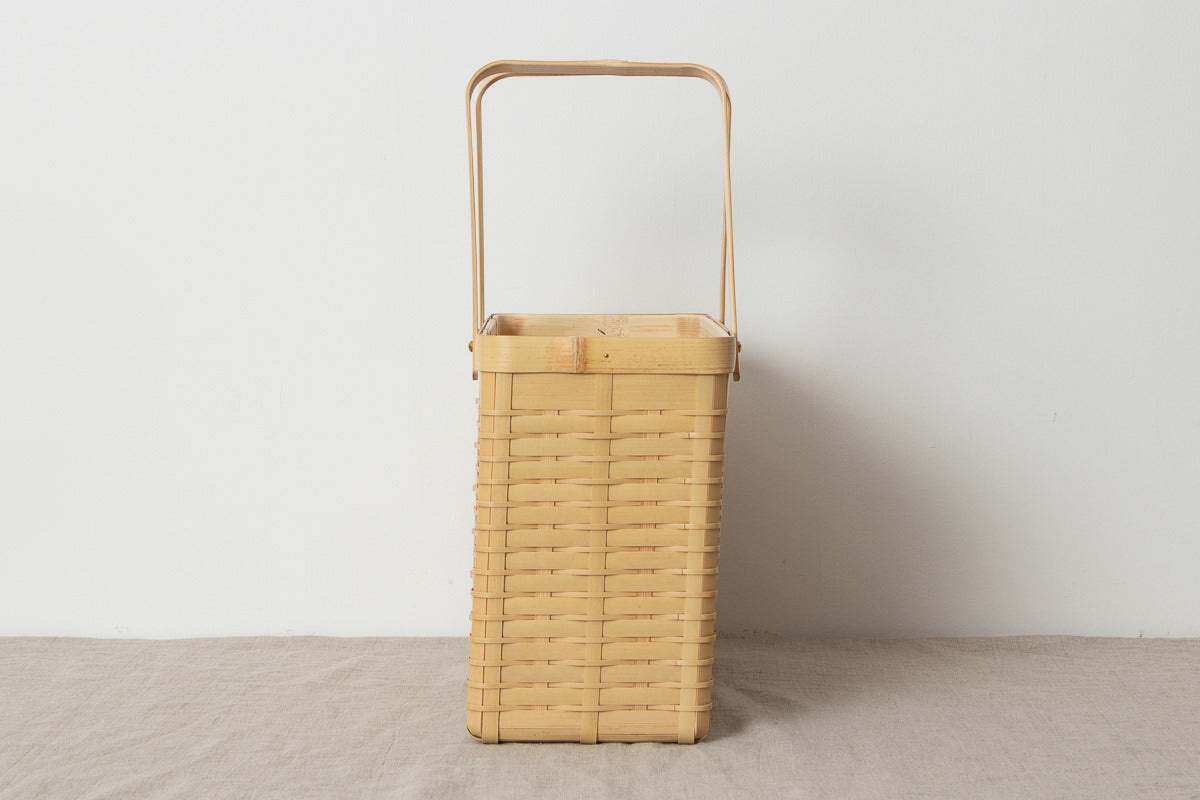 Magazine basket / White bamboo / Kagoshima-JPN 321108-1