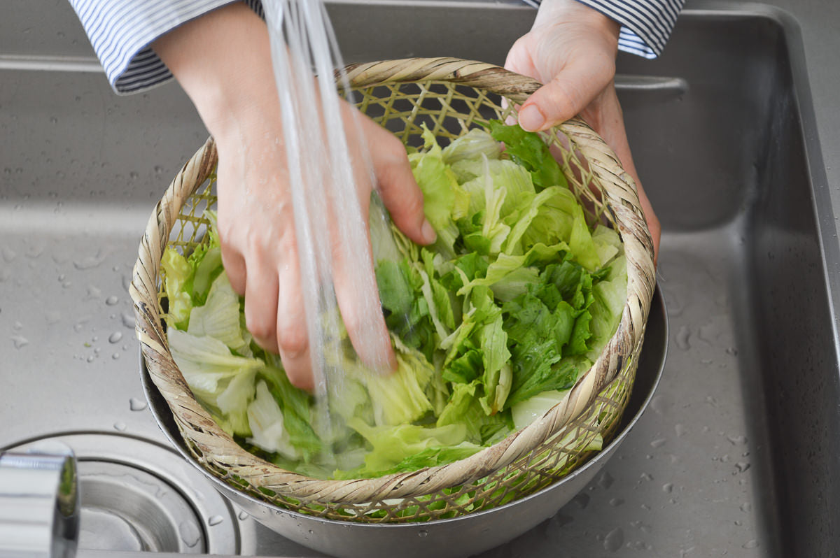 Vegetable washing basket S, M ,L / Shino bamboo / Miyagi-JPN 330103