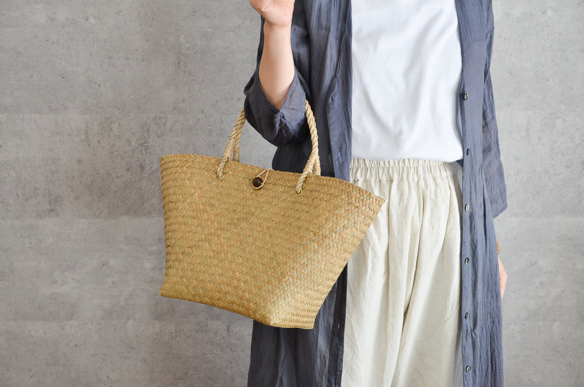 Basket Bag with Closure – Handheld & Shoulder / Krajood Grass / THA 3115109