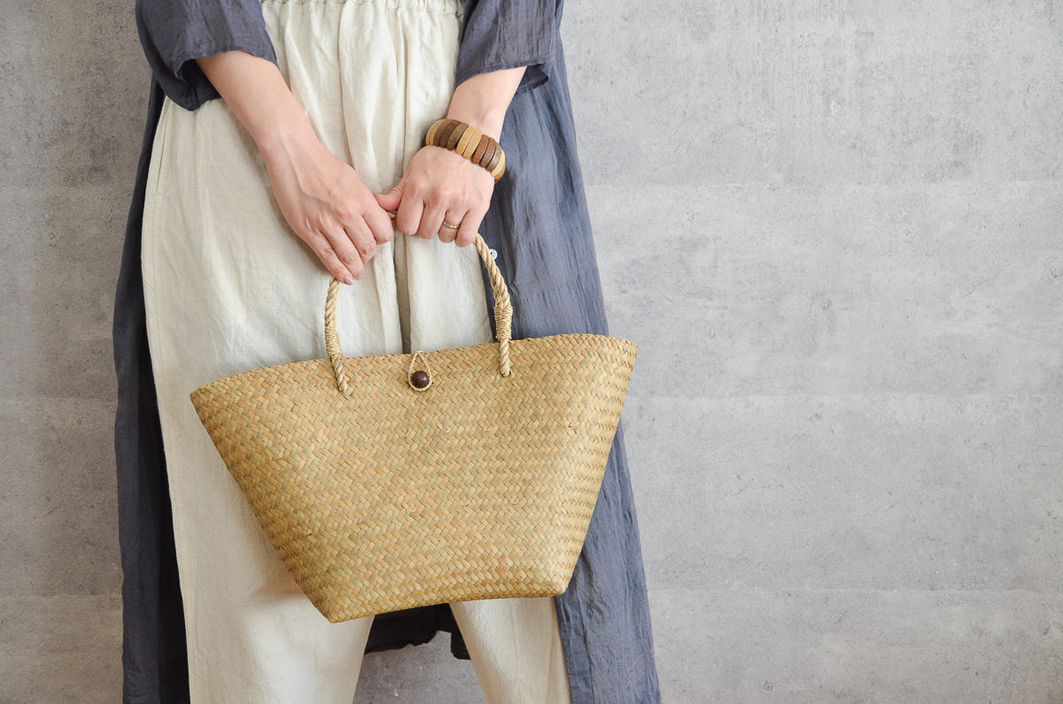 Basket Bag with Closure – Handheld & Shoulder / Krajood Grass / THA 3115109