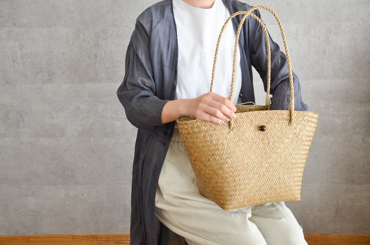 Basket Bag with Closure – Handheld & Shoulder / Krajood Grass / THA 3115109